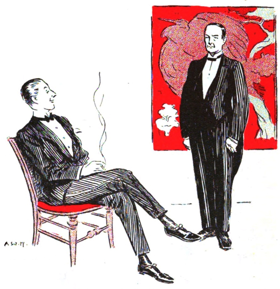 Ink illustration of Jeeves and Wooster